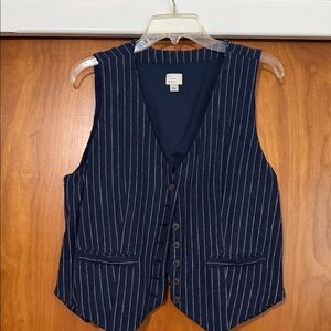 Men'swear Navylinen  Pinstripe Vest